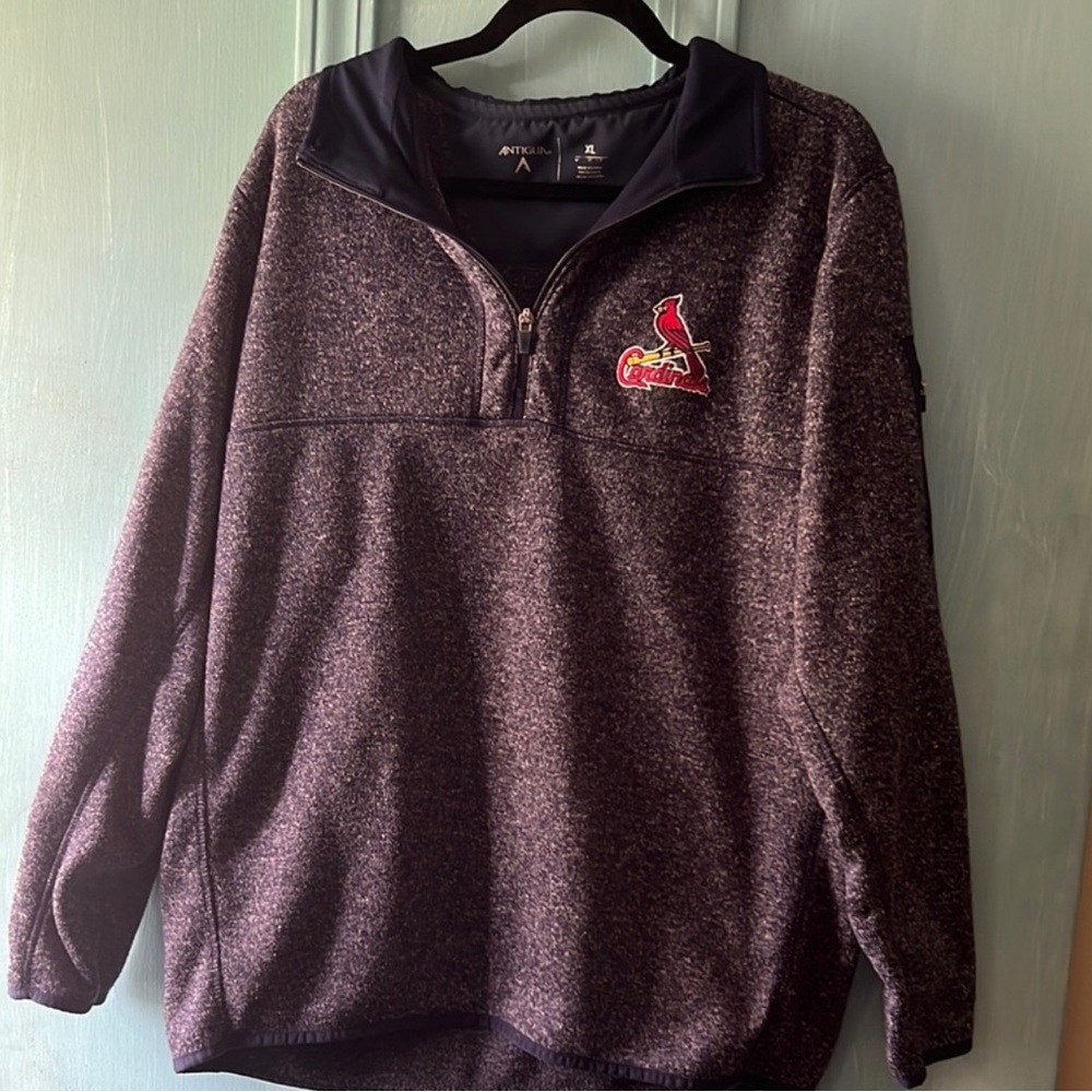 Antigua Men's Charcoal Zip-Up Sweater